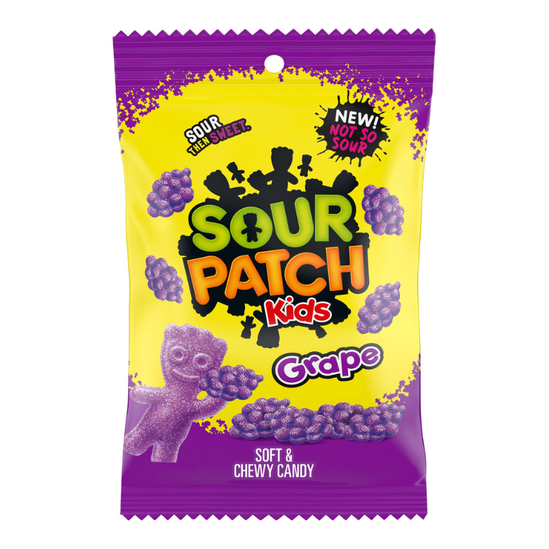 Sour Patch Kids Kαραμέλες με Σταφύλι 101g Τρόφιμα & Ροφήματα