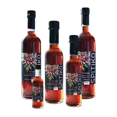 Spitiko Meraki Λικέρ με Κρασί, Αρμπαρόριζα & Μπαχαρικά 200ml, 500ml ή 700ml