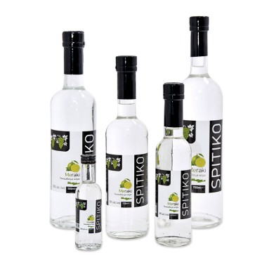Spitiko Meraki Cretan Tsikoudia with Lemon 200ml, 500ml or 700ml