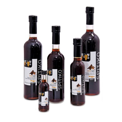 Spitiko Meraki Liqueur with Cretan Chikoudia & Carob 200ml, 500ml or 700ml