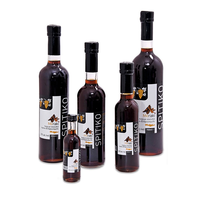 Spitiko Meraki Liqueur with Cretan Chikoudia & Carob 200ml, 500ml or 700ml Cellar