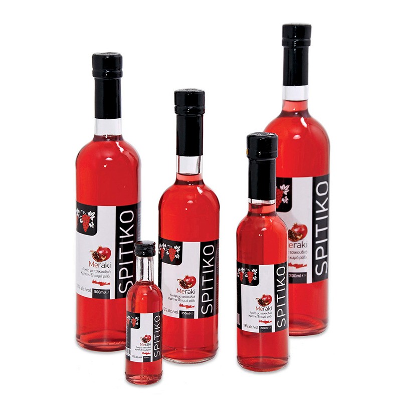 Spitiko Meraki Λικέρ με Τσικουδιά Κρήτης & Ρόδι 200ml, 500ml ή 700ml Κάβα