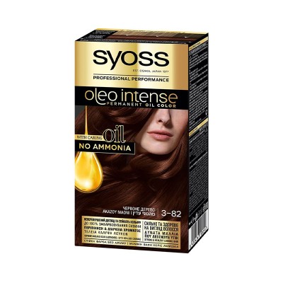 Syoss Oleo Intense Xωρίς Αμμωνία 3-82 Ακαζού Μαόνι 50ml Υγεία & Ομορφιά