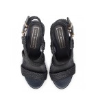 Tommy Hilfiger Εσπαντρίγιες Raffia Wedge Sandal FW0FW03942 403 Midnight Μόδα