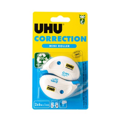 Uhu Correction Tape Mini Roller 2pcs 5mmx6m