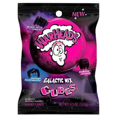 Warheads Καραμέλες Galactic Mix Cubes 12τμχ 127g Τρόφιμα & Ροφήματα