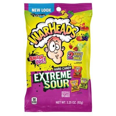 Warheads Καραμέλες Extreme Sour SmashUps 12τμχ 92g Τρόφιμα & Ροφήματα