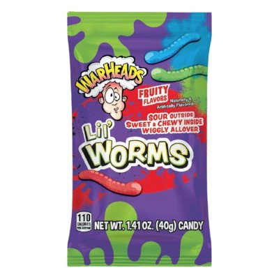 Warheads Καραμέλες Lil' Worms 12τμχ 40g Τρόφιμα & Ροφήματα