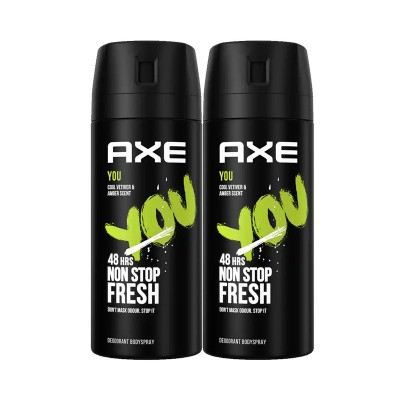 Axe You Deodorant Spray 2x150ml 1+1 Gift Health & Beauty