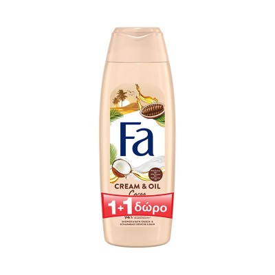 Fa Cream & Oil Cacao Butter Αφρόλουτρο 2x750ml 1+1 ΔΩΡΟ Υγεία & Ομορφιά