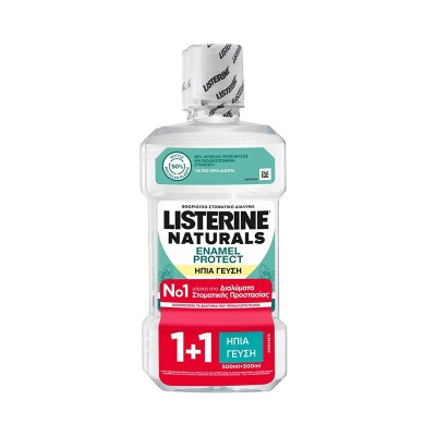 Listerine Naturals Enamel Protect Στοματικό Διάλυμα 2x500ml 1+1 ΔΩΡΟ Υγεία & Ομορφιά