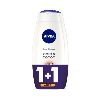 Nivea Care & Cocoa Αφρόλουτρο 2x500ml 1+1 ΔΩΡΟ Υγεία & Ομορφιά