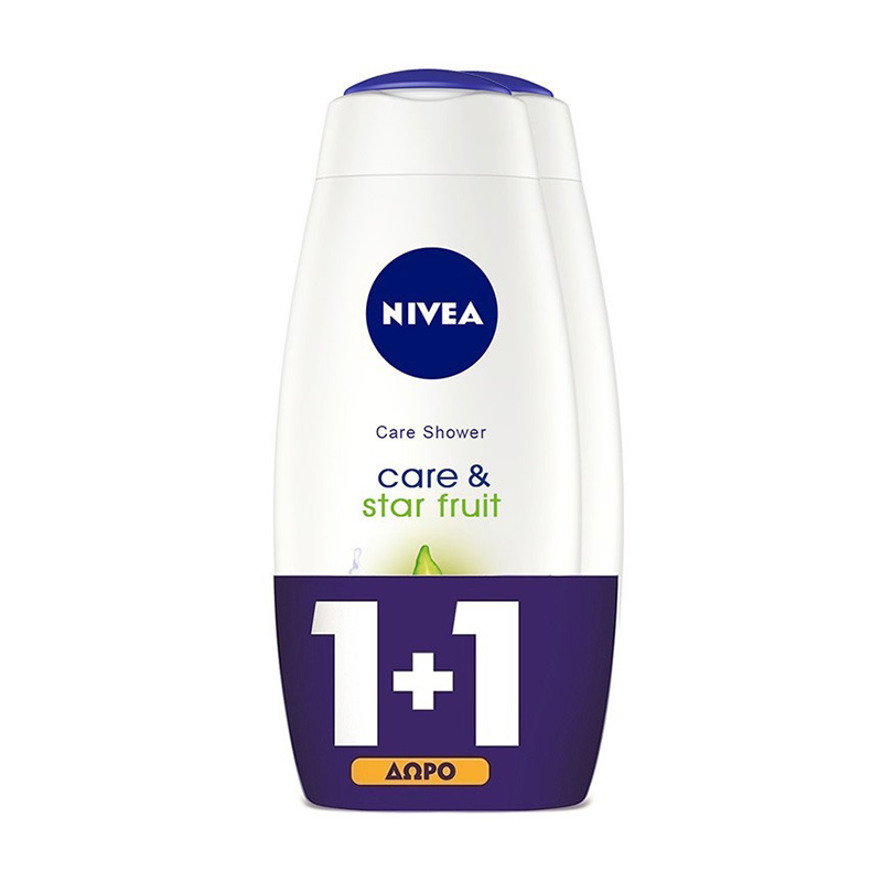 Nivea Care & Star Fruit Shower Gel 2x500ml 1+1 GIFT Health & Beauty
