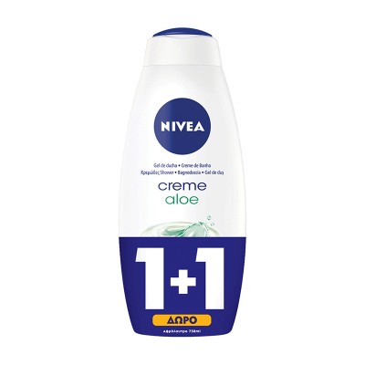 Nivea Creme Aloe Vera Shower Gel 2x750ml 1+1 GIFT Health & Beauty