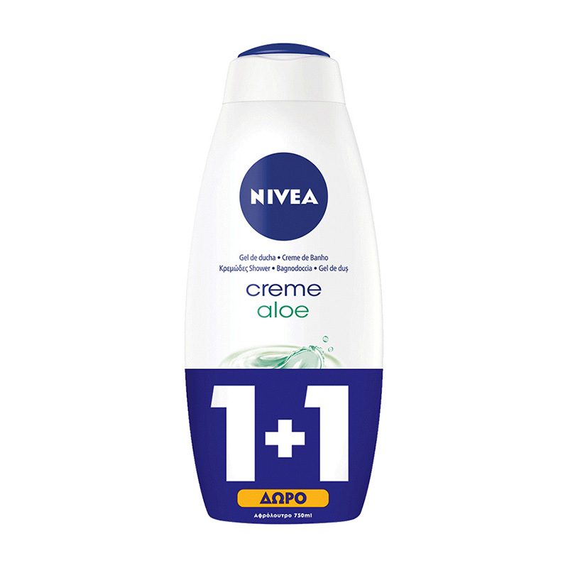 Nivea Creme Aloe Vera Shower Gel 2x750ml 1+1 GIFT Health & Beauty