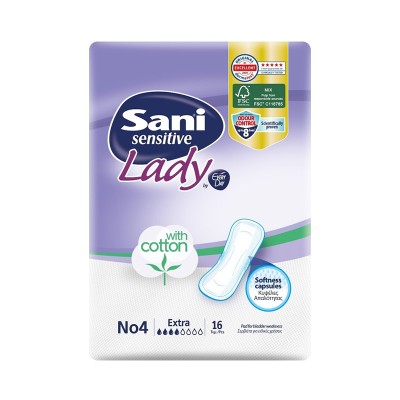 Sani Sensitive Lady Extra No4 Σερβιέτες 16τμχ Υγεία & Ομορφιά