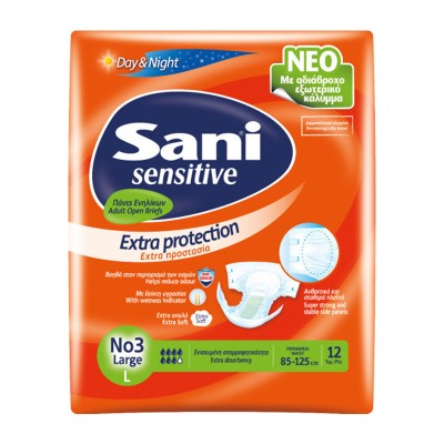 Sani Sensitive Large Νο3 Ανοιχτές Πάνες Ενηλίκων 12τμχ Υγεία & Ομορφιά