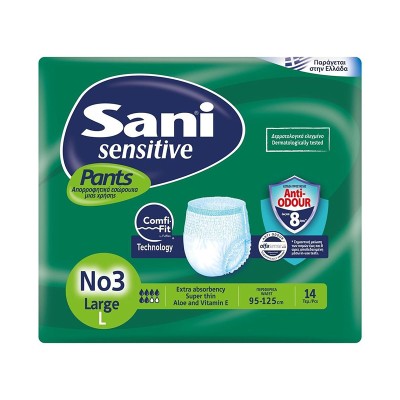 Sani Sensitive Pants Large Νο3 Εσώρουχα Ακράτειας 14τμχ Υγεία & Ομορφιά