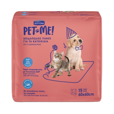 Septona Pet Me Floor Diapers for Pets 15pcs (60x60)