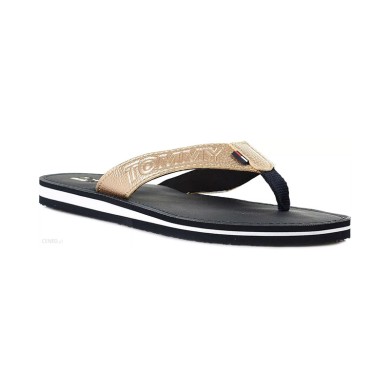 Tommy Jeans Σαγιονάρες Shiny Metallic Beach Sandals EN0EN00576 715 Light Gold Μόδα