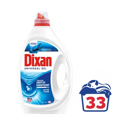 Dixan Universal Gel Υγρό Απορρυπαντικό Ρούχων 33 Μεζούρες Cleaning