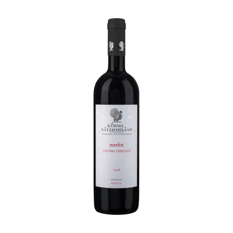 Estate Hatzimichali Wine Yataki Merlot Dry Red Wine 750ml