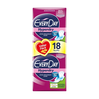 Every Day Hyperdry Maxi Night Ultra Plus Σερβιέτες 18τμχ Υγεία & Ομορφιά