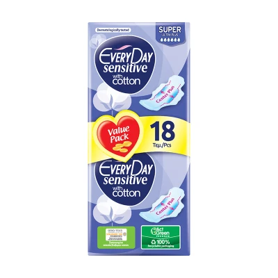 Every Day Sensitive Super Ultra Plus Σερβιέτες 18τμχ Υγεία & Ομορφιά