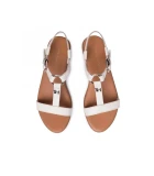 Tommy Hilfiger Σανδάλια Feminine Leather Flat Sandal FW0FW04882 Ivory Μόδα