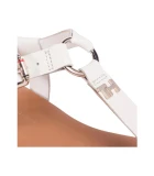 Tommy Hilfiger Σανδάλια Feminine Leather Flat Sandal FW0FW04882 Ivory Μόδα