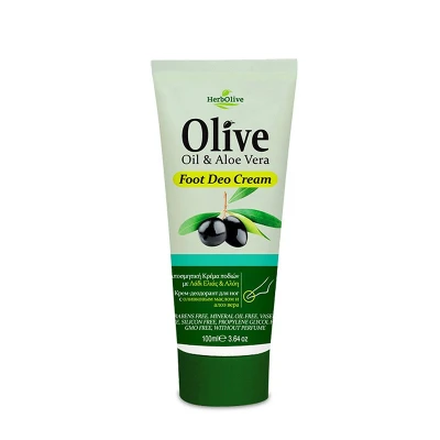 Herbolive Deodorant Foot Cream with Aloe 100ml Health & Beauty