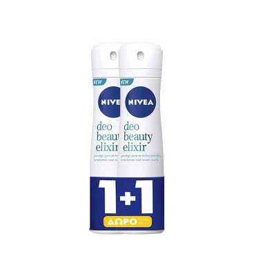 Nivea Deo Beauty Elixir Deomilk Αποσμητικό Spray 2x150ml 1+1 ΔΩΡΟ Υγεία & Ομορφιά