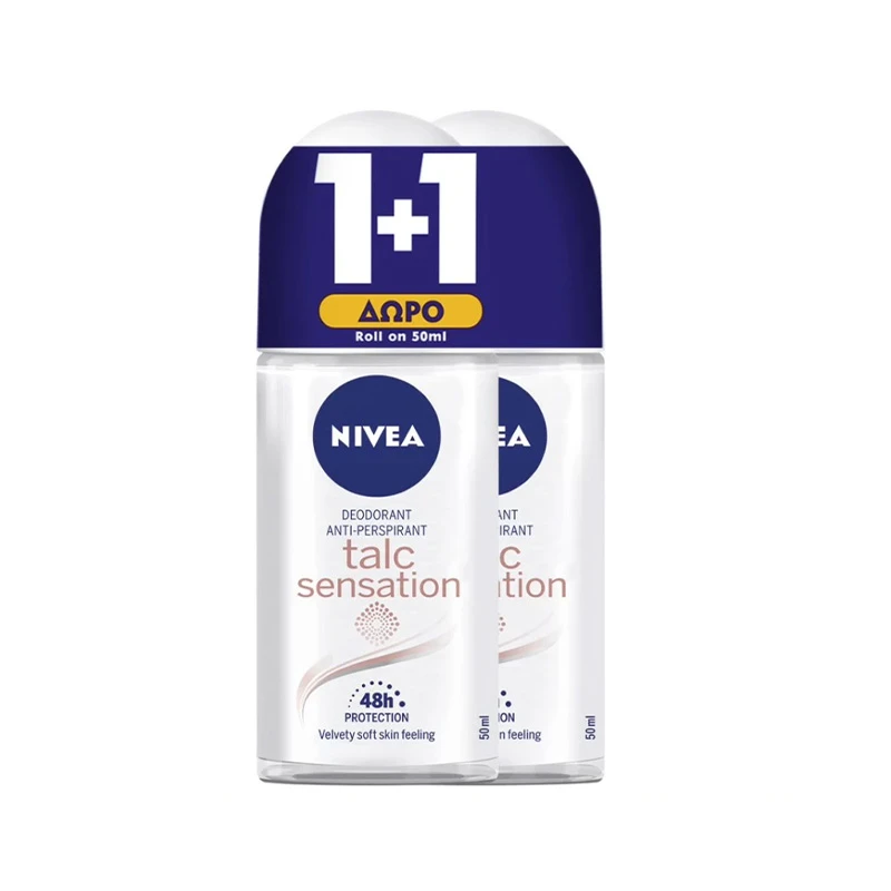 Nivea Talc Sensation Αποσμητικό Roll-On 2x50ml 1+1 ΔΩΡΟ Υγεία & Ομορφιά
