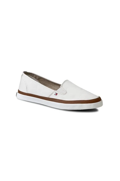 Tommy Hilfiger Canvas Shoes Kesha 7D FW56820799 121 White Fashion