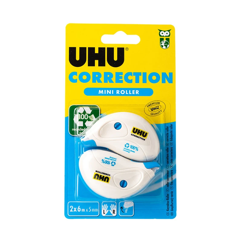 Uhu Correction Tape Mini Roller 2pcs 5mmx6m Stationery