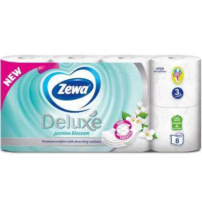 Zewa Deluxe Jasmine Χαρτί Υγείας 3φύλλο 8τμχ Είδη Καθαρισμού