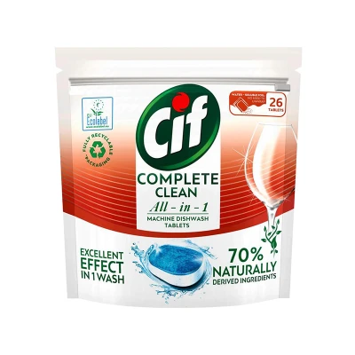 Cif Complete Clean All In 1 Regular Dishwasher Tablets 26pcs Cleaning